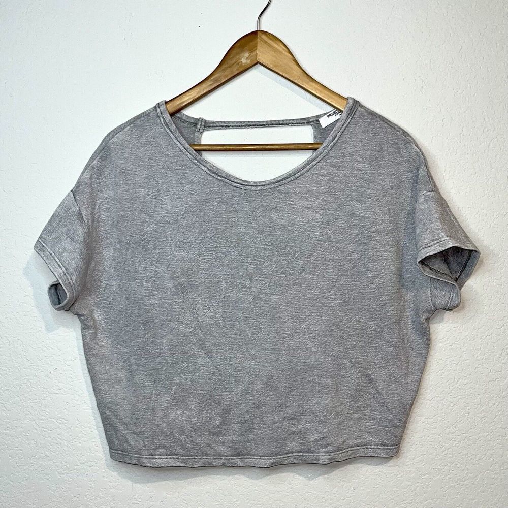 Project Social T Womens small Twist Back Basic crop T-Shirt soft